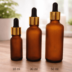 Flacon en verre pipette Marron