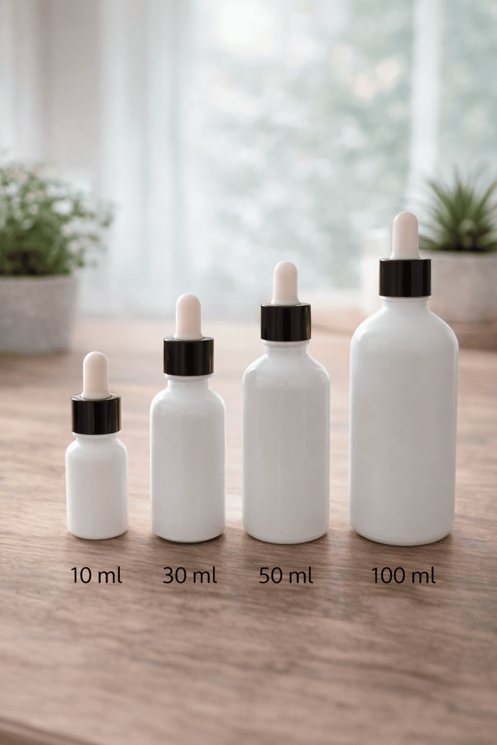 Flacon en verre pipette blanc Flacon en verre pipette blanc